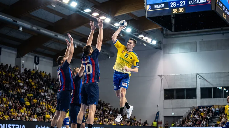 Aleks Vlah's first-half scoring explosion secured a crucial away victory for Industria Kielce.
