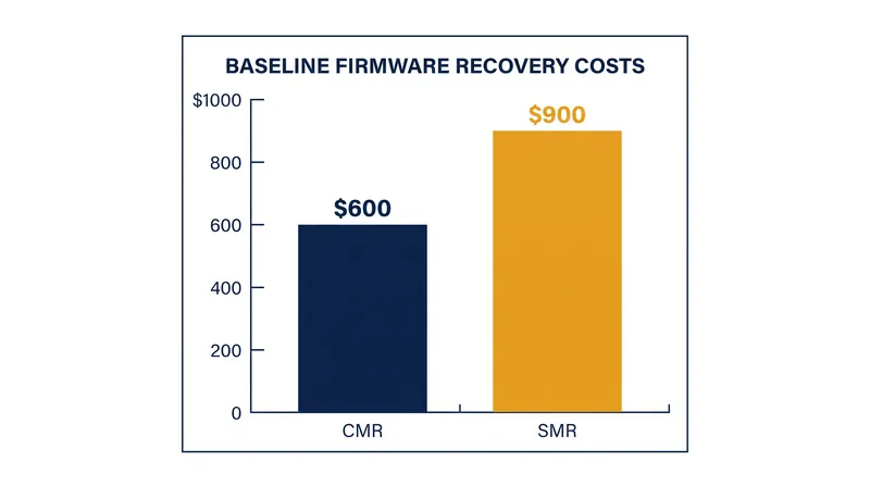 The complex secondary translator in SMR drives increases the baseline cost of firmware-level data recovery.