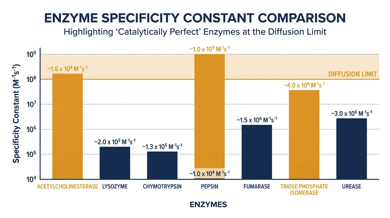 Catalytically perfect enzymes operate at the physical limit of diffusion.