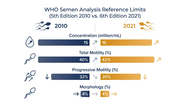 The 2021 update slightly adjusted the 5th percentile lower reference limits across key parameters.