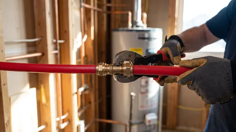The flexibility of PEX allows it to absorb freeze-expansion, though it sacrifices some high-heat tensile strength to achieve it.