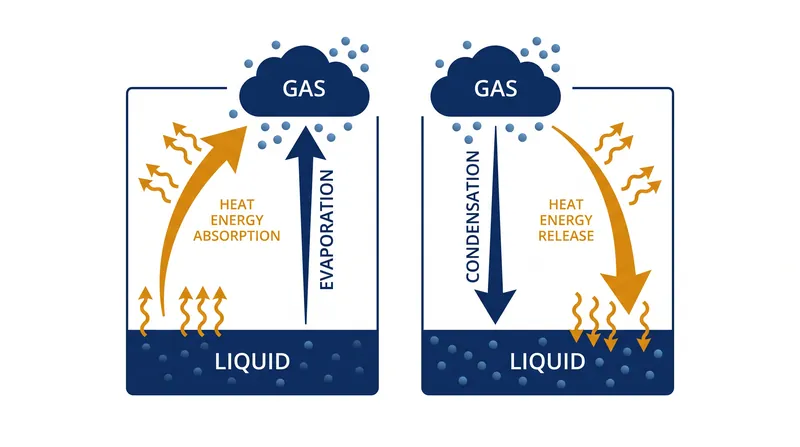 Phase changes—boiling and condensing—allow the refrigerant to absorb and release massive amounts of heat energy.