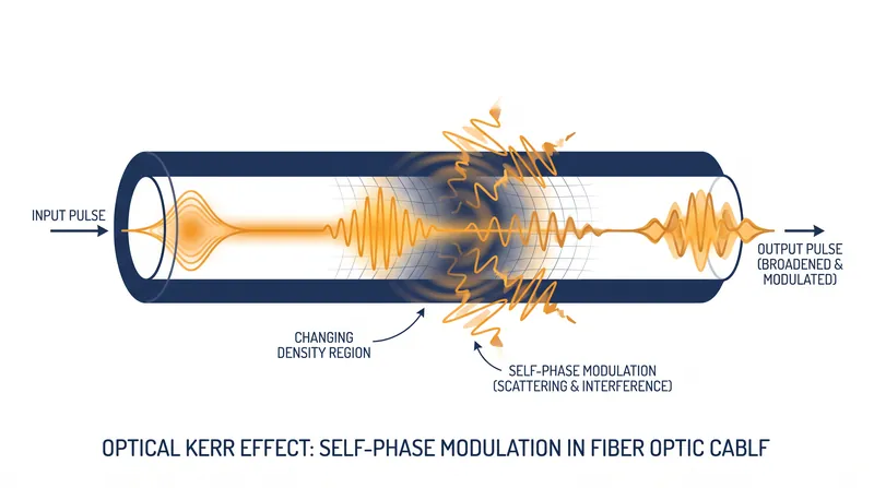 The Kerr effect: intense electromagnetic fields change how the glass bends light.