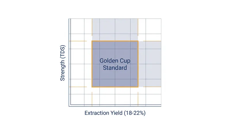 The Coffee Brewing Control Chart maps the relationship between beverage strength and extraction yield.
