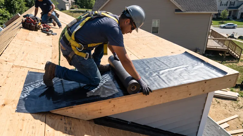 Many manufacturers allow a full peel-and-stick ice and water shield as an alternative to double-ply felt.