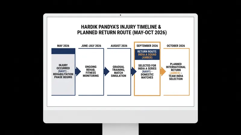 Hardik Pandya's path back to competitive cricket.