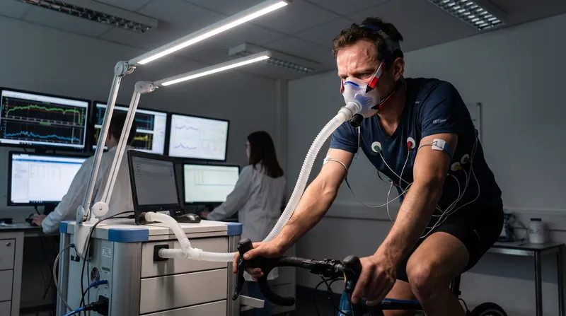 Cardiopulmonary exercise testing (CPET) measures the exact moment the VE/VCO2 slope inflects, defining an athlete's physiological ceiling.