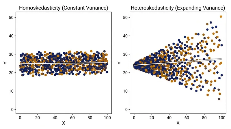 Violating the fifth assumption (homoskedasticity) strips the model of its minimum variance property.