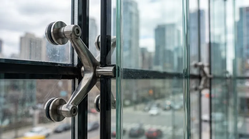 Advanced structurally glazed systems use concealed toggles and spider fittings to hold glass panels without visible exterior framing.