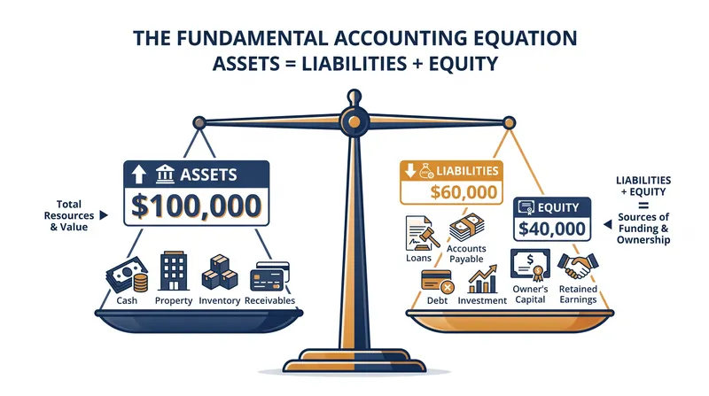 The fundamental accounting equation dictates that a company's resources must equal the claims against those resources.