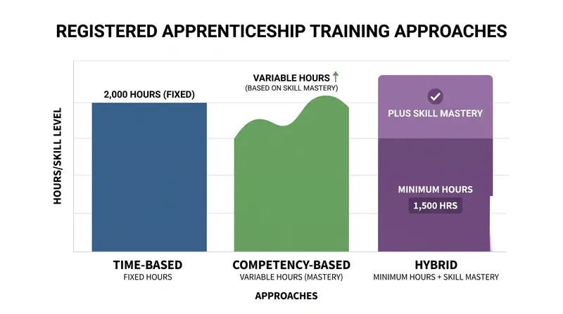 While competency-based models allow for acceleration, all programs must map to the 2,000-hour baseline.
