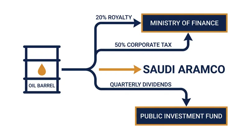 How hydrocarbon sales translate into state revenue through taxes, royalties, and dividends.