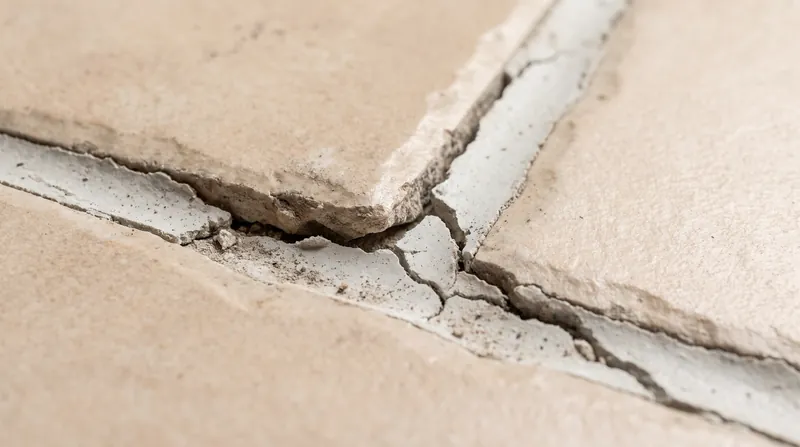 When unsanded grout is used in joints wider than 1/8 inch, the lack of aggregate causes the cement to shrink and crack as it cures.