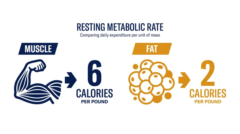 The daily resting energy expenditure of human tissue per pound.