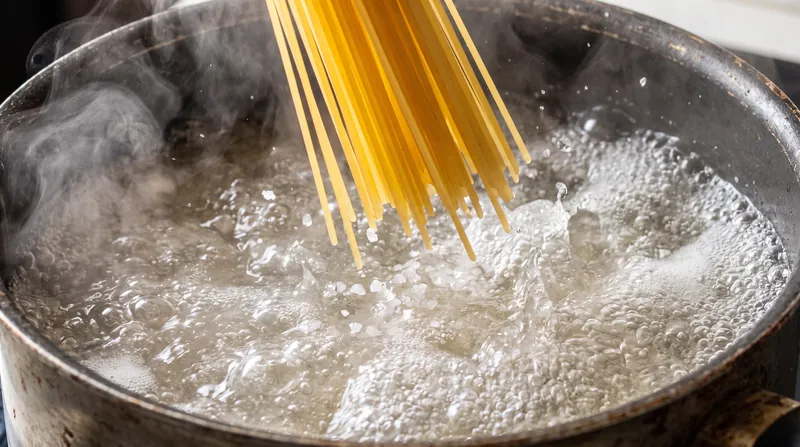 Pasta absorbs the salted water as it hydrates, seasoning the starch from the inside out.