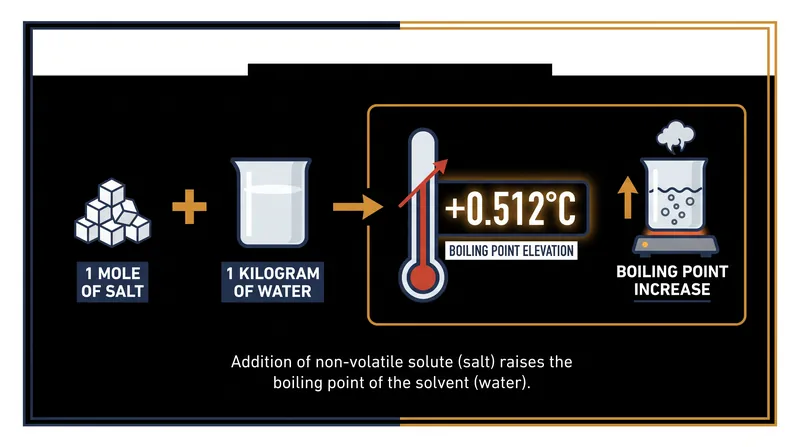 The molal boiling-point elevation constant dictates exactly how much heat is required to boil a solution.