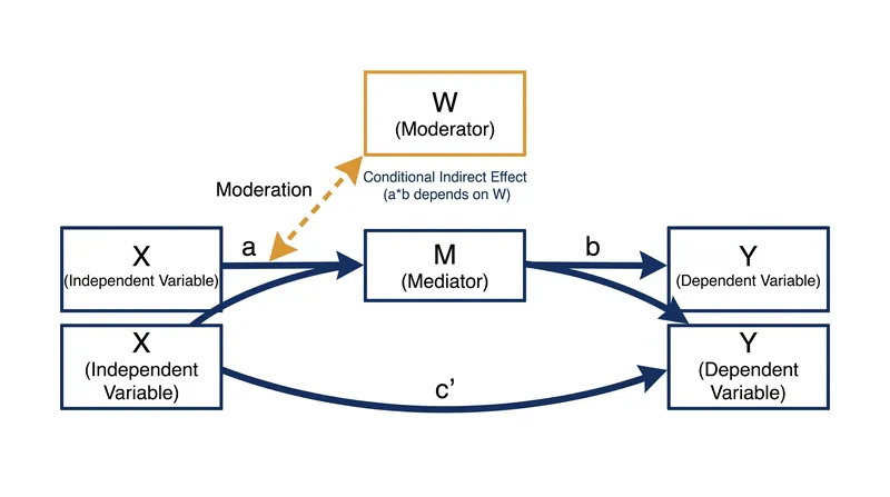 Conditional process analysis models how a mechanism might only activate under specific conditions.