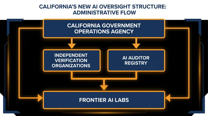 California's new administrative framework relies on third-party auditors rather than direct statutory liability.