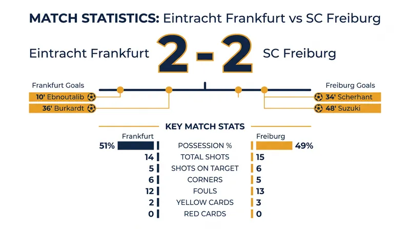Match summary and goalscorers from Saturday's 2-2 draw.