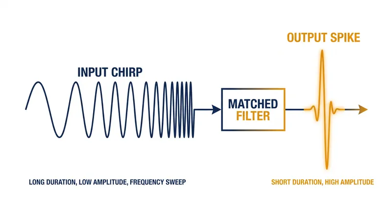Pulse compression allows radar to achieve high time resolution without requiring massive peak power, though it still demands wide bandwidth.