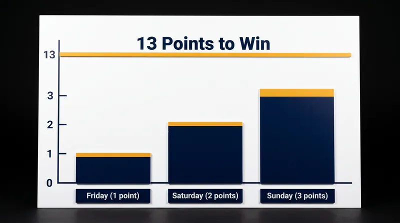 The Laver Cup's escalating scoring system heavily weights Sunday's matches, meaning a team can trail early and still win.