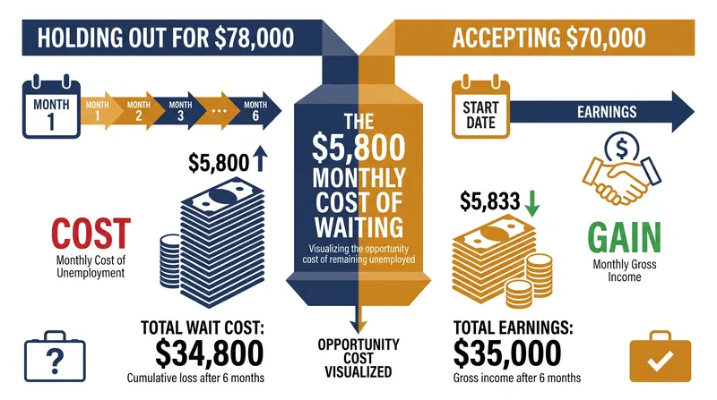 The mathematical cost of anchoring to a previous salary.
