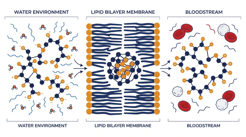 Large 'beyond Rule of Five' molecules achieve oral bioavailability by temporarily folding to hide their polar surface area while crossing lipid membranes.