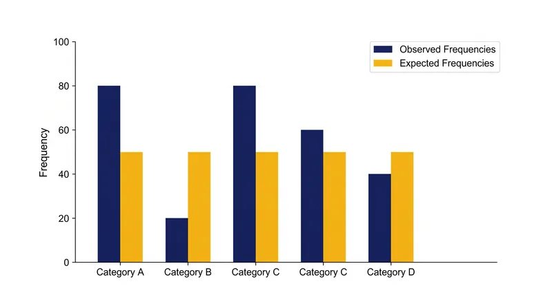 The chi-square test measures how far observed data deviates from the expected baseline.