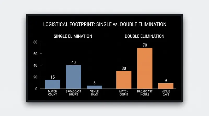 The logistical cost of guaranteeing the second-best team reaches the final.