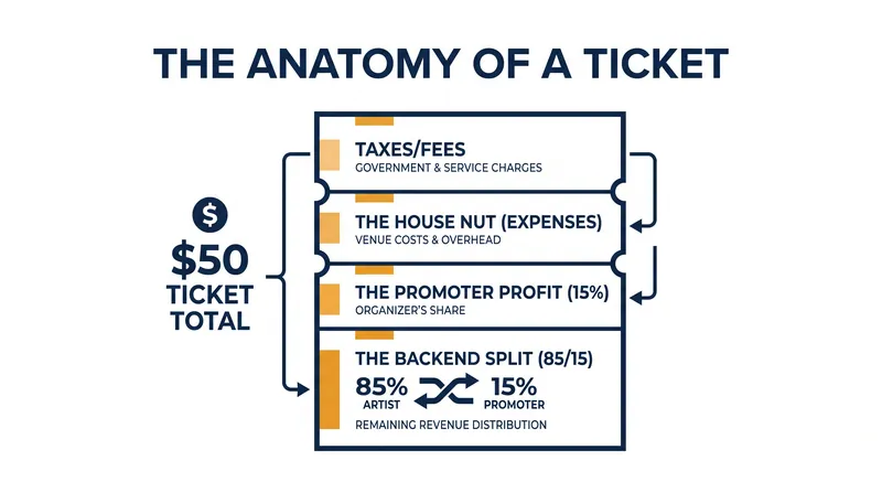How a single ticket's revenue is divided before and after the Split Point.