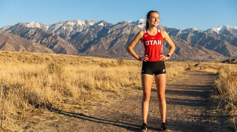 Erin Vringer set a Utah school record in the 3,000 meters before signing her NIL deal.