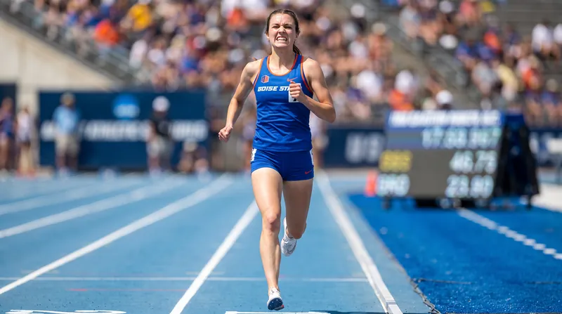 Kaiya Robertson ran a personal best of 4:09.17 in the 1,500 meters during the 2026 outdoor season.