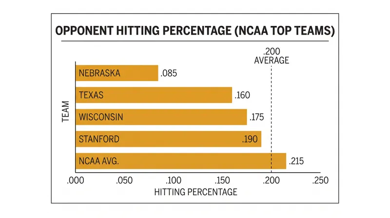 Nebraska's defense has suffocated opponents, leading the nation in opponent hitting percentage.