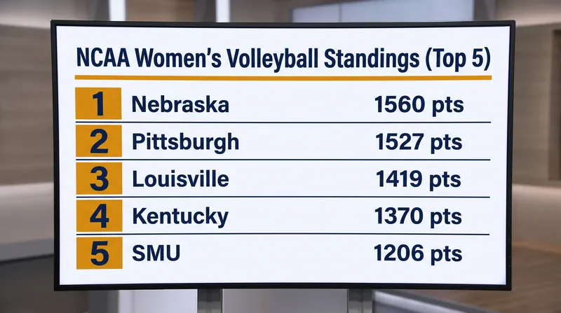 The AVCA Top 5 standings following the mid-September non-conference slate.