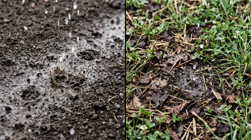 The C-factor measures the protective effect of vegetation, which intercepts raindrops before their kinetic energy can detach soil particles.