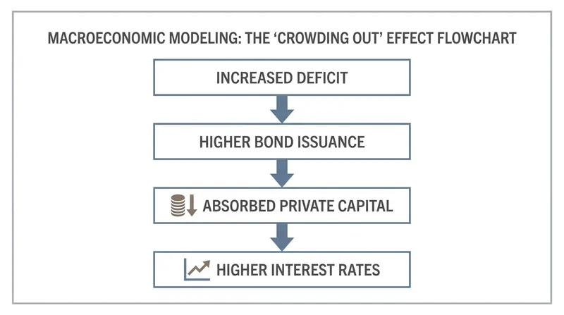 Dynamic models must account for the 'crowding out' effect, where government borrowing absorbs private capital.