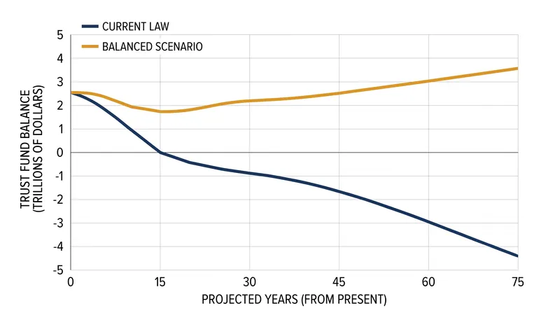 Addressing the actuarial deficit sooner distributes the required policy adjustments across more cohorts.