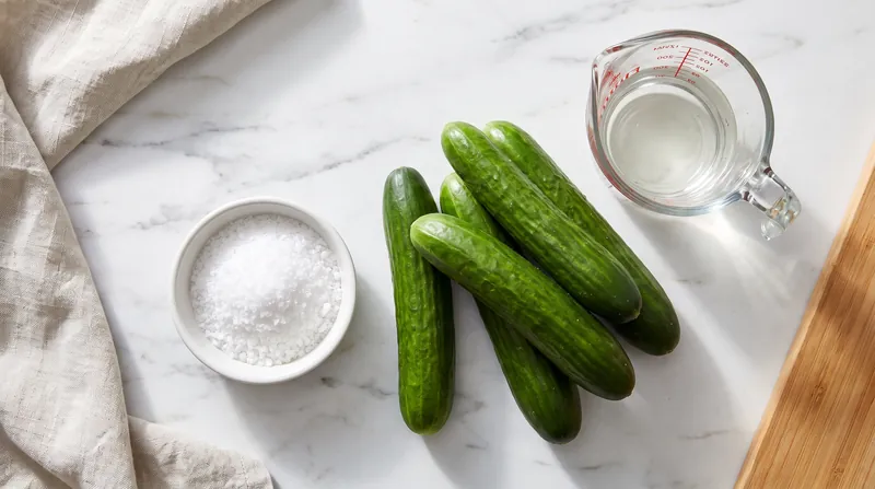 Standard commercial white vinegar contains 5 percent acetic acid, which must be carefully balanced with water to account for the moisture inside the vegetables.