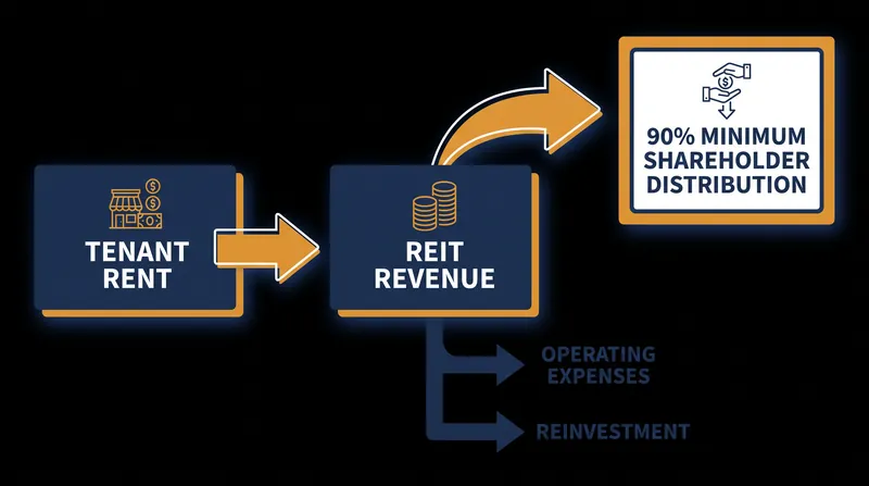 How the pass-through structure moves rental income to investors.