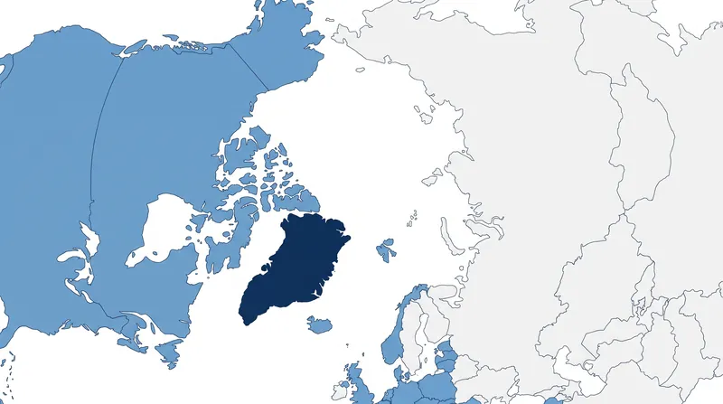 Greenland's position makes it a critical geographic chokepoint between the Arctic Ocean and the North Atlantic.