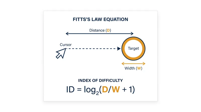 The Index of Difficulty measures how hard it is to acquire a target based on its distance and width.