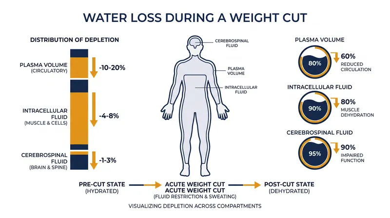Severe dehydration drains fluid from the blood plasma and the protective cerebrospinal fluid surrounding the brain.