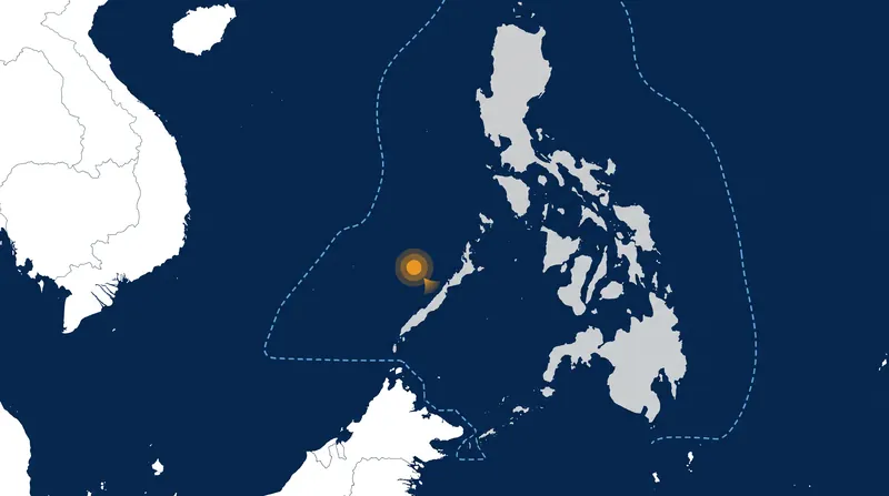 The collision occurred 54 nautical miles off Palawan, well within the Philippines' exclusive economic zone.
