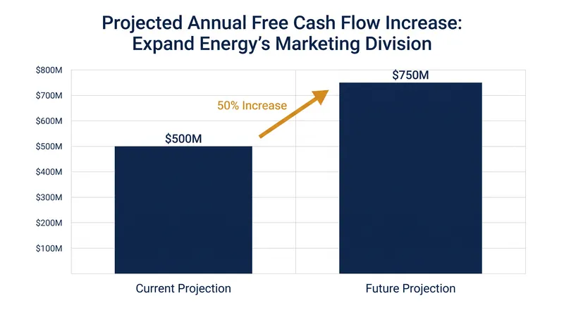 The vertical integration is projected to boost Expand Energy's marketing free cash flow by 50%.