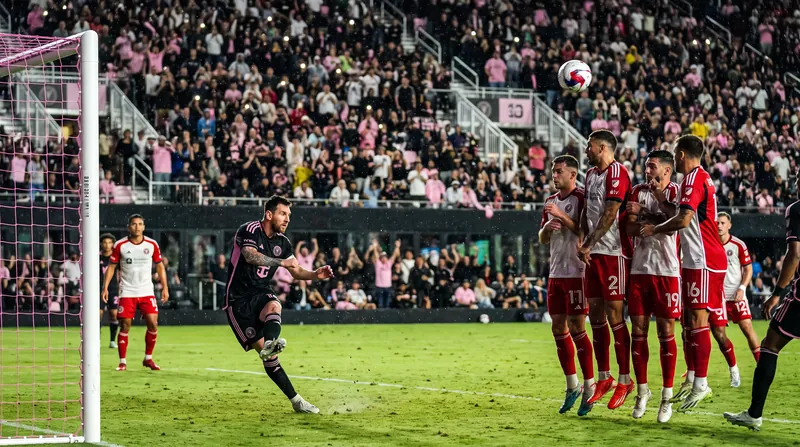 Lionel Messi scored his 20th MLS goal of the season with a curling free kick in the 24th minute.