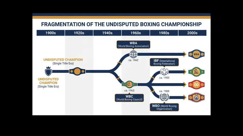 The evolution of boxing's governing bodies over the last century.