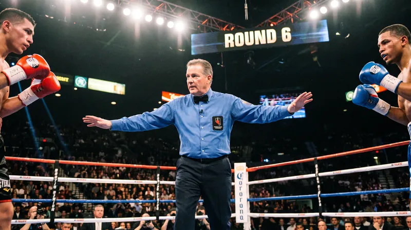 While sanctioning bodies govern the belts, the referee enforces the ABC Unified Rules inside the ring.