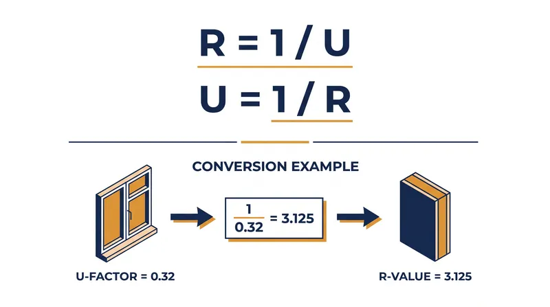 The mathematical inverse relationship between R-value and U-factor.
