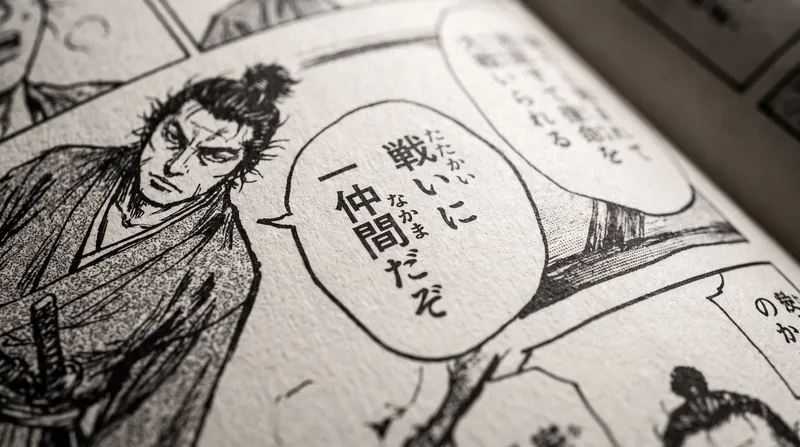 Shonen and Shojo magazines use small phonetic characters called furigana to help younger readers pronounce complex kanji.