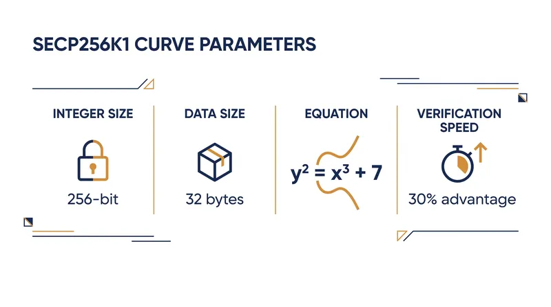 The secp256k1 curve relies on specific, non-random parameters to achieve its computational efficiency.